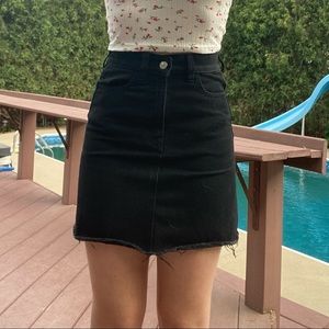 H&M Black Denim Skirt
